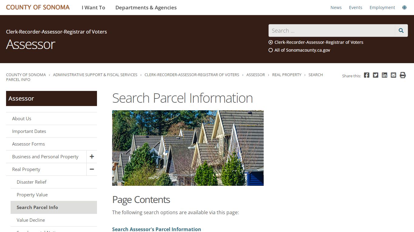 Search Parcel Information - Sonoma County, California